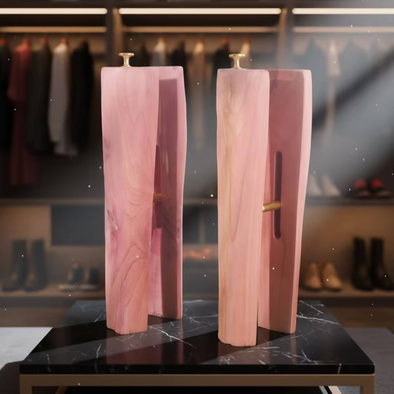 Shoe Tree Cedar - Penyangga Sepatu Cedar, Penyangga Sepatu Tinggi,